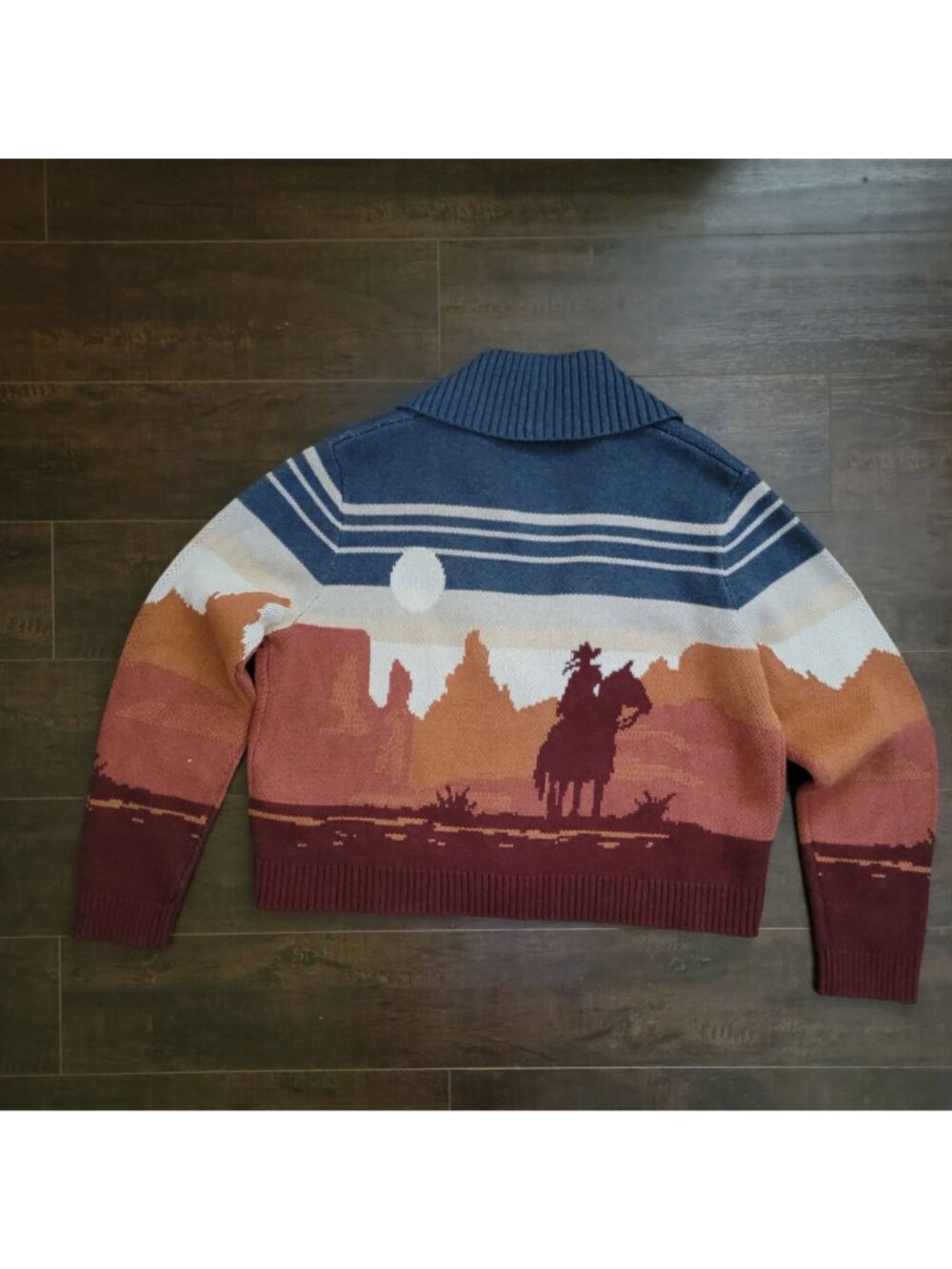 Pendleton Western Scenic Cardigan Horse Heritage Knit Cowboy Country Womens L - Picture 3 of 7